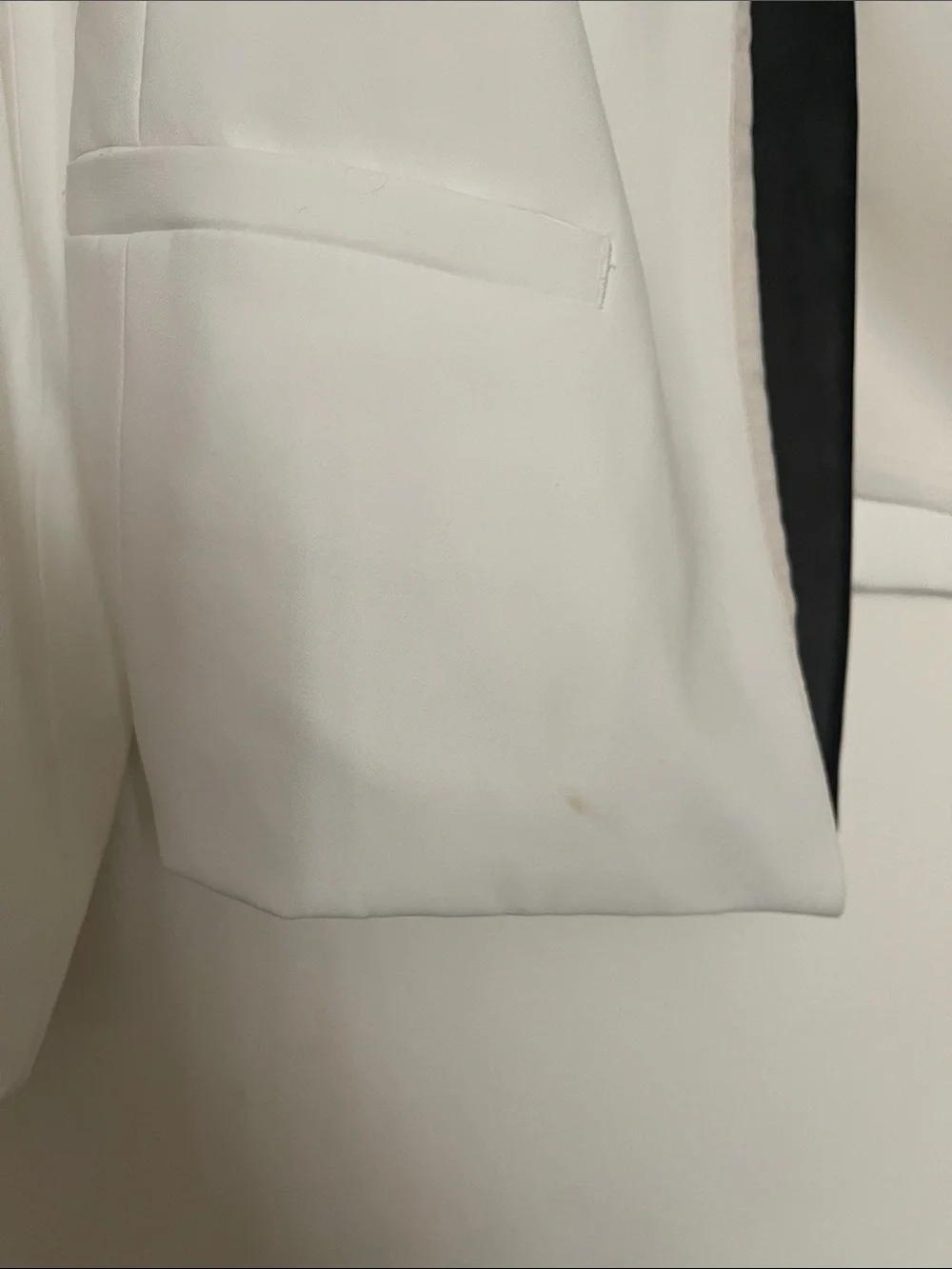 A/X Armani Exchange White Blazer with Black Satin Lapel